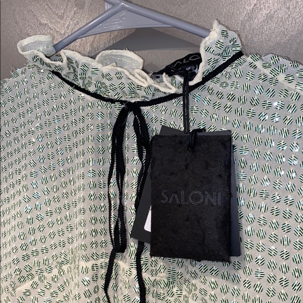 Saloni Tyler Top Sequin Shirt NWT - Picture 3 of 5